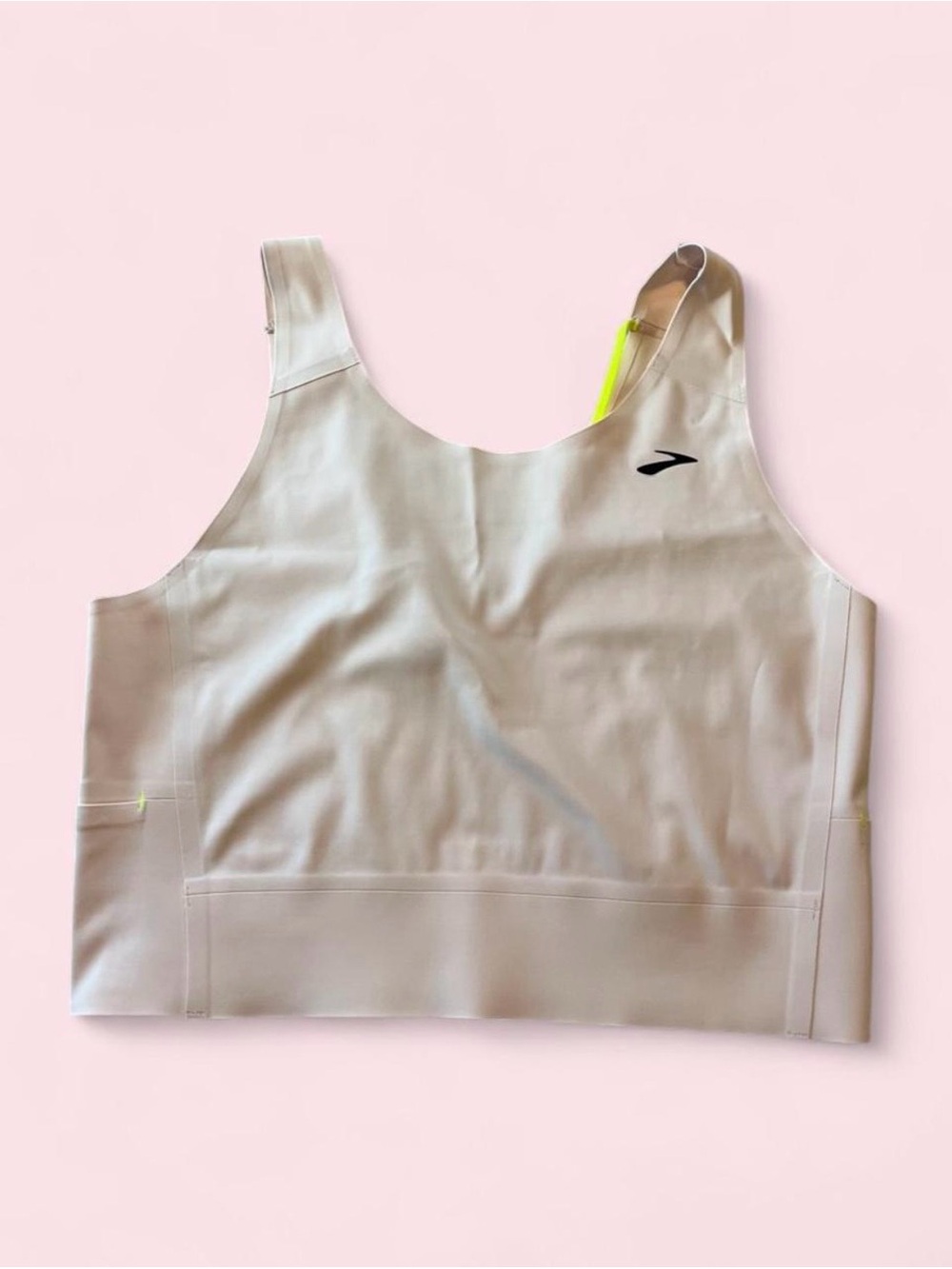 Brooks Run Within Crop Tank Women’s Large Desert Rose Pale Pink NWT